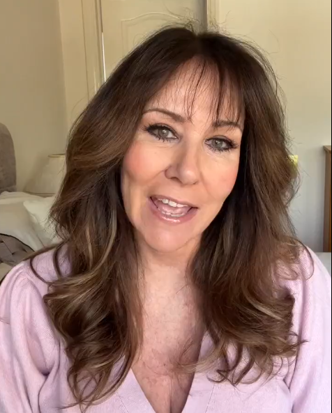 Linda Lusardi records a video for her followers