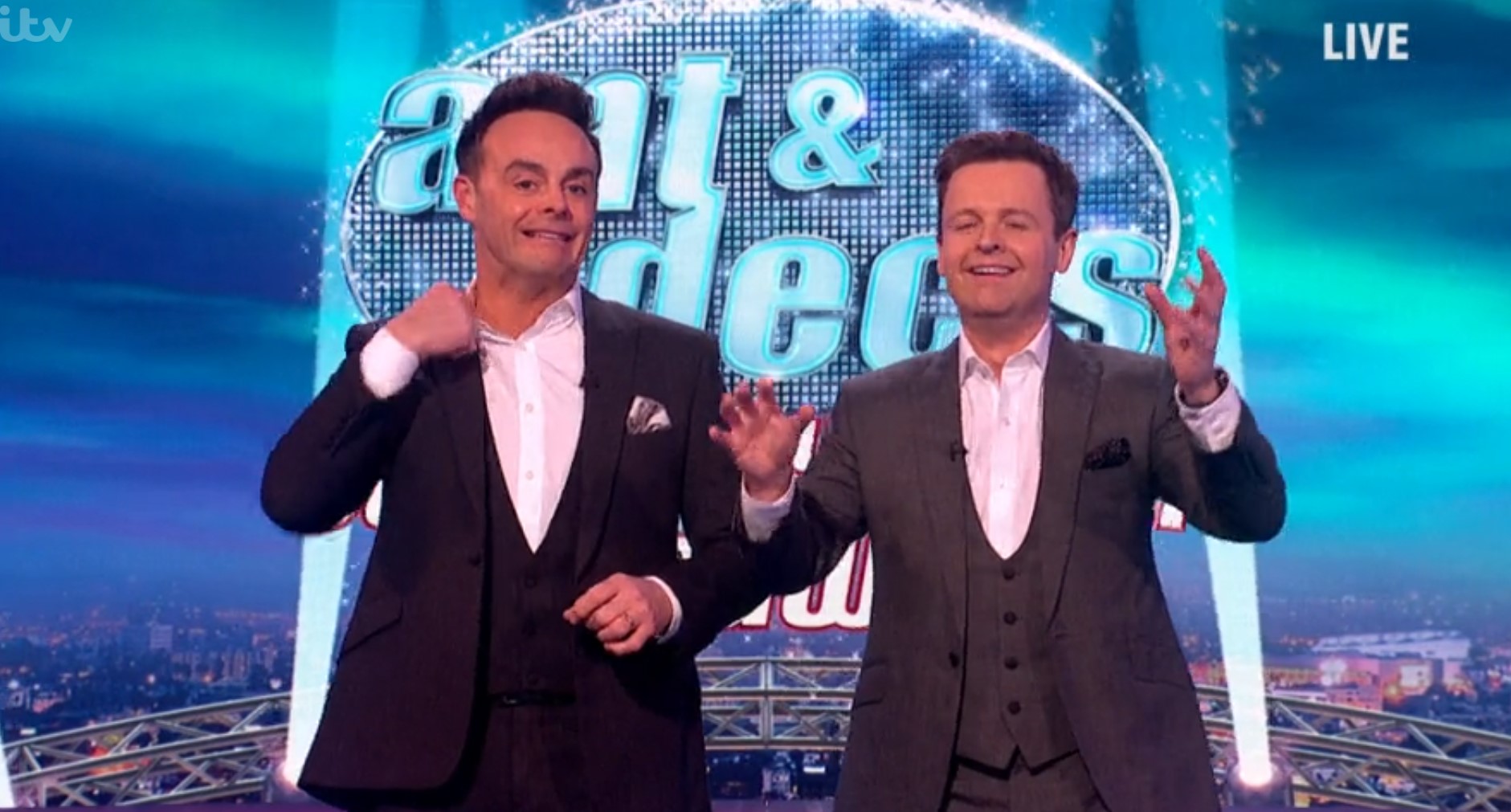Ant and Dec play Ring My Bell on Saturday Night Takeaway