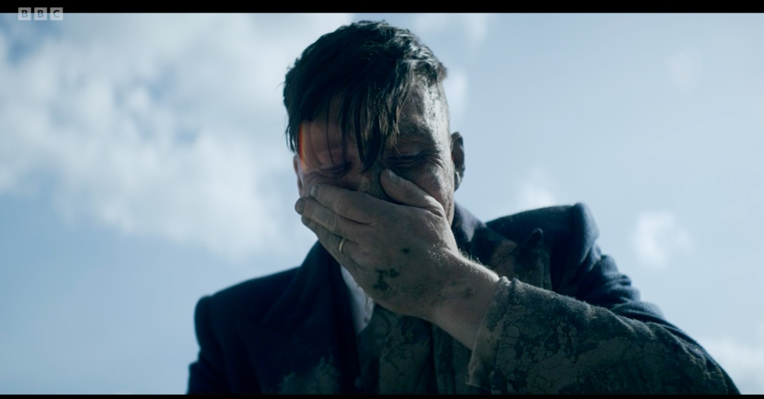 tommy shelby upon hearing the news that polly shelby (helen mccrory) has died in peaky blinders