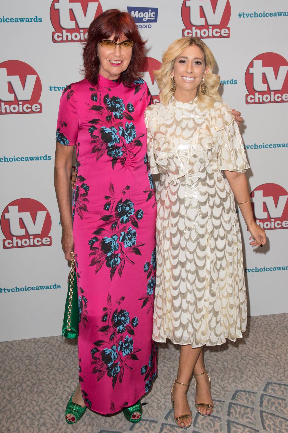 JSP strikes a pose with fellow Loose Women panellist Stacey Solomon