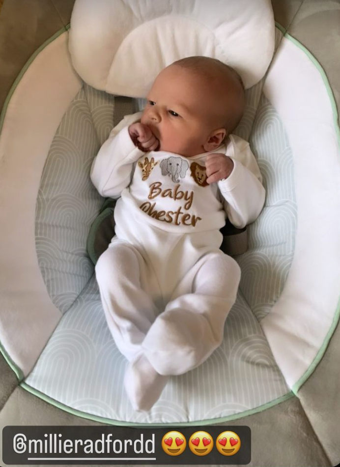 Millie Radford welcomes second baby