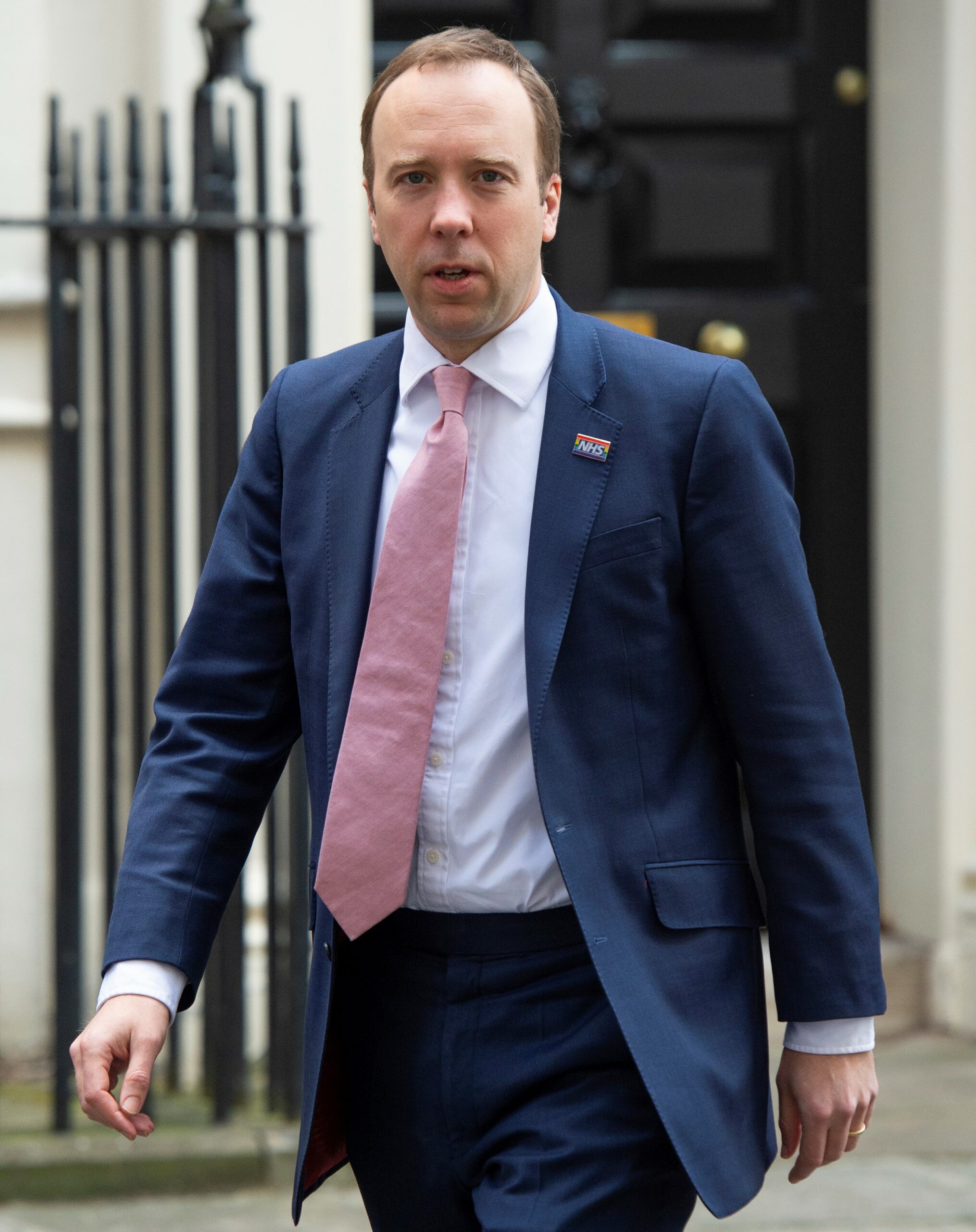 Matt Hancock outside Downing Street