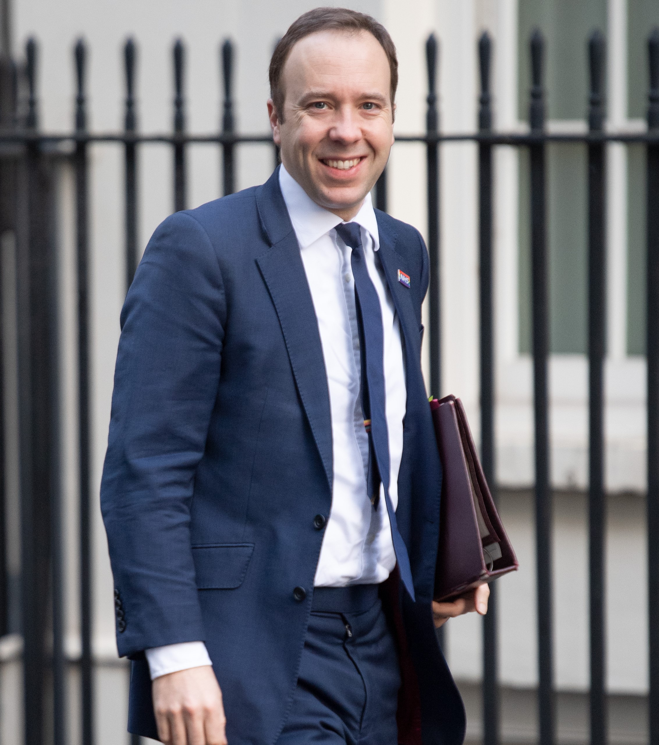 Matt Hancock outside Downing Street