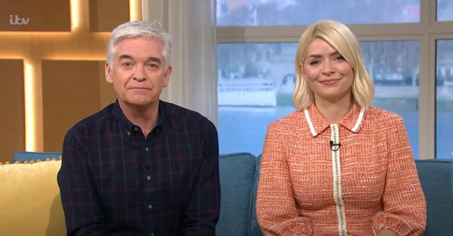Holly Willoughby wears peach dress on This Morning today