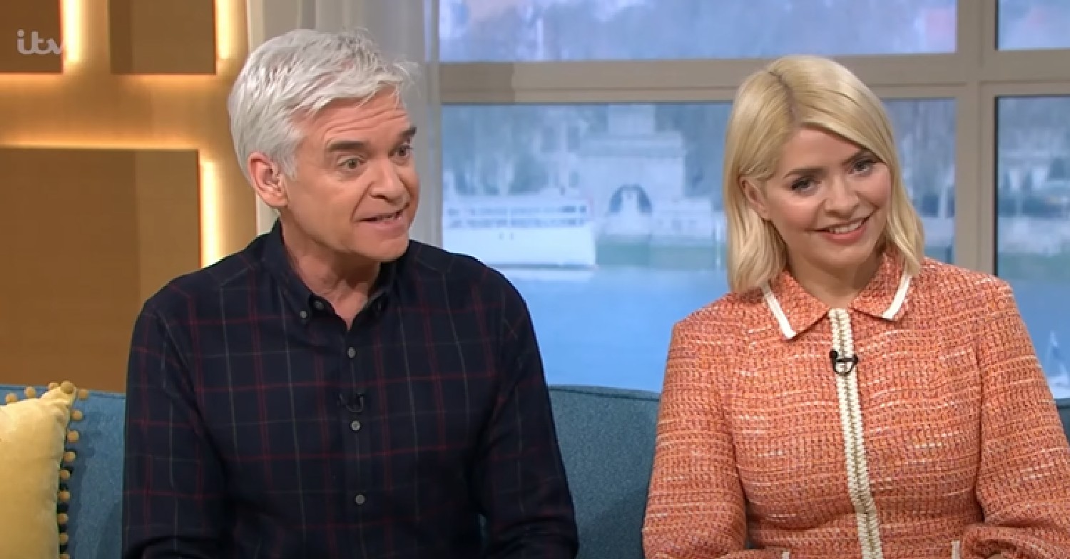 Holly Willoughby wears peach dress on This Morning today