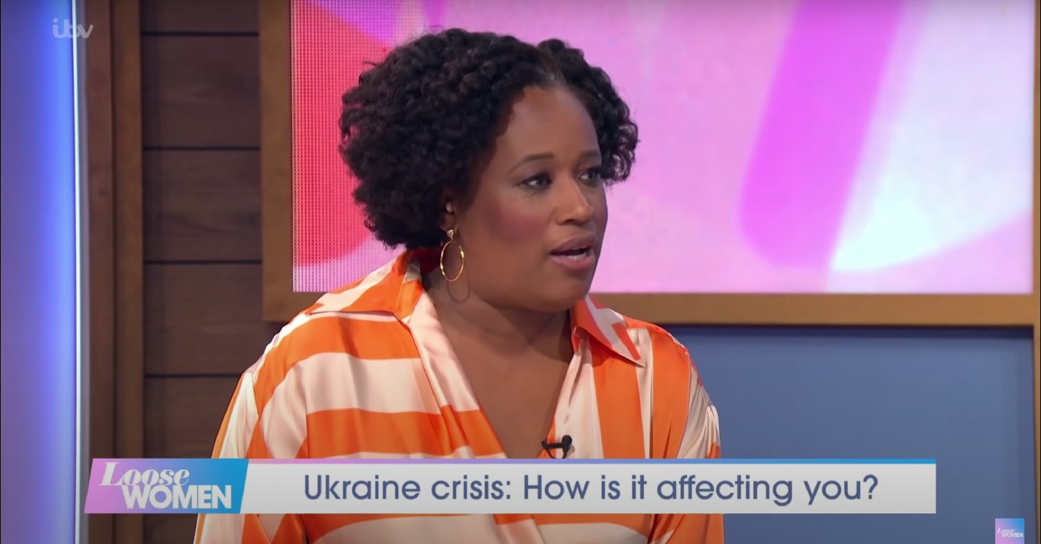 charlene white clashing with Janet Street-Porter on loose women