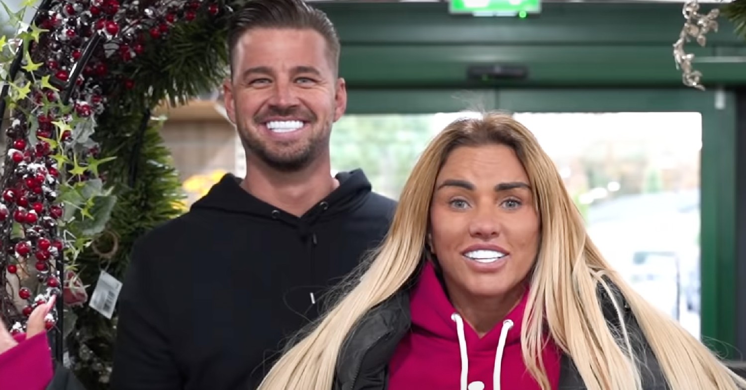 Katie Price and Carl Woods looking happy before their split
