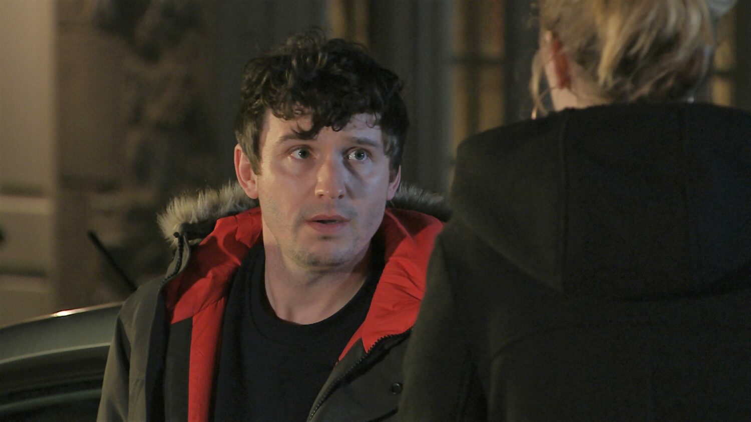 Alex looking worried in Emmerdale 