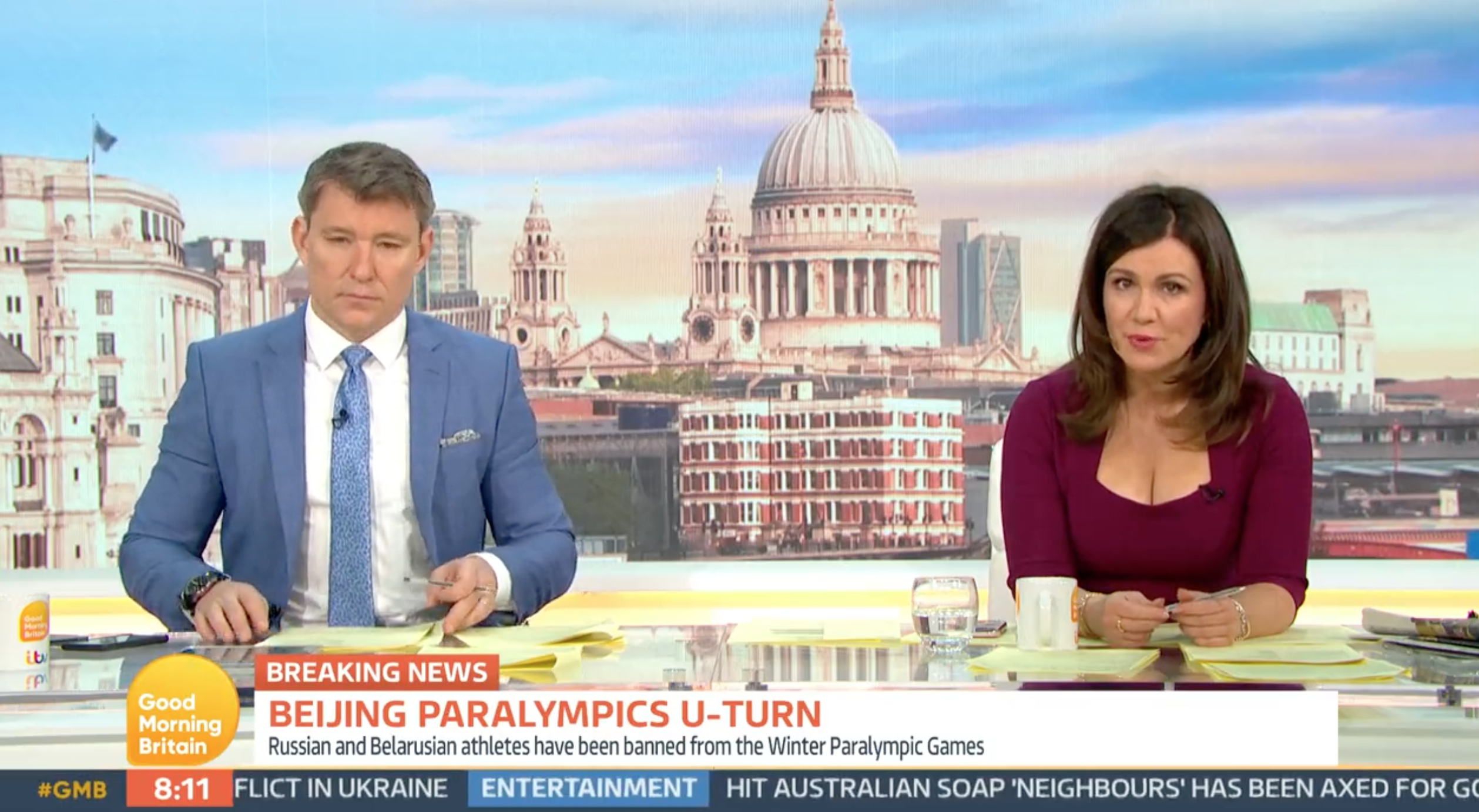 GMB today: Susanna Reid in a low cut dress