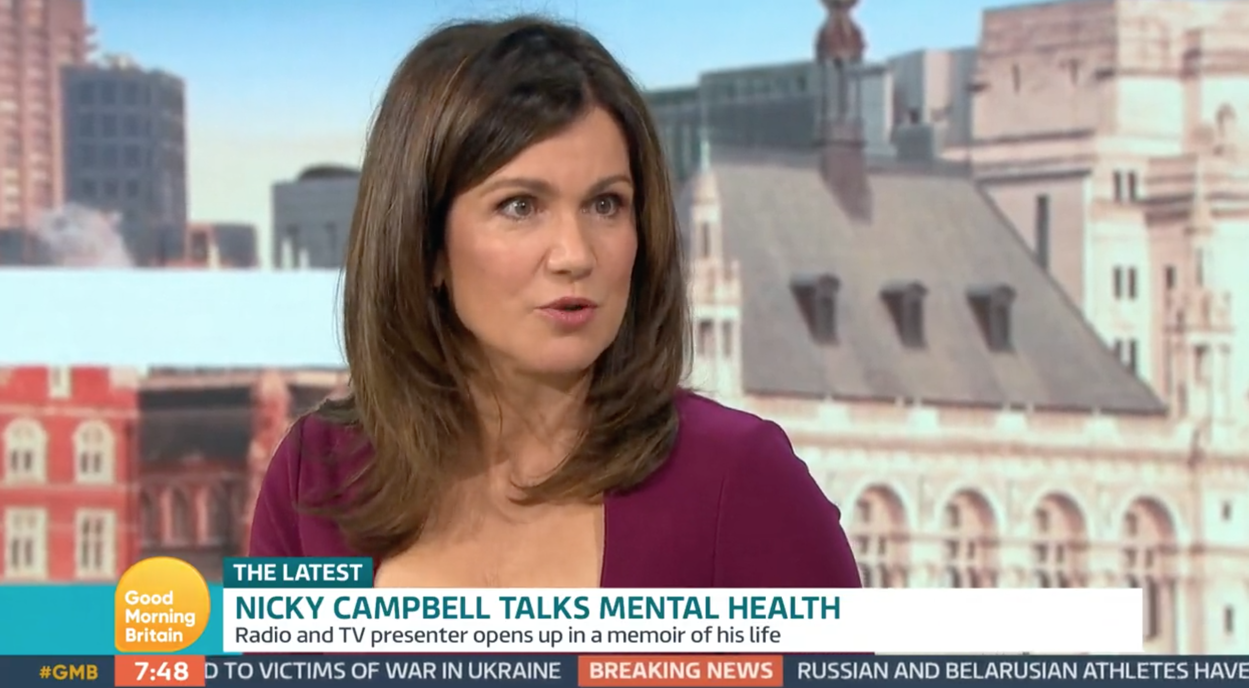 GMB today: Susanna Reid in a low cut dress