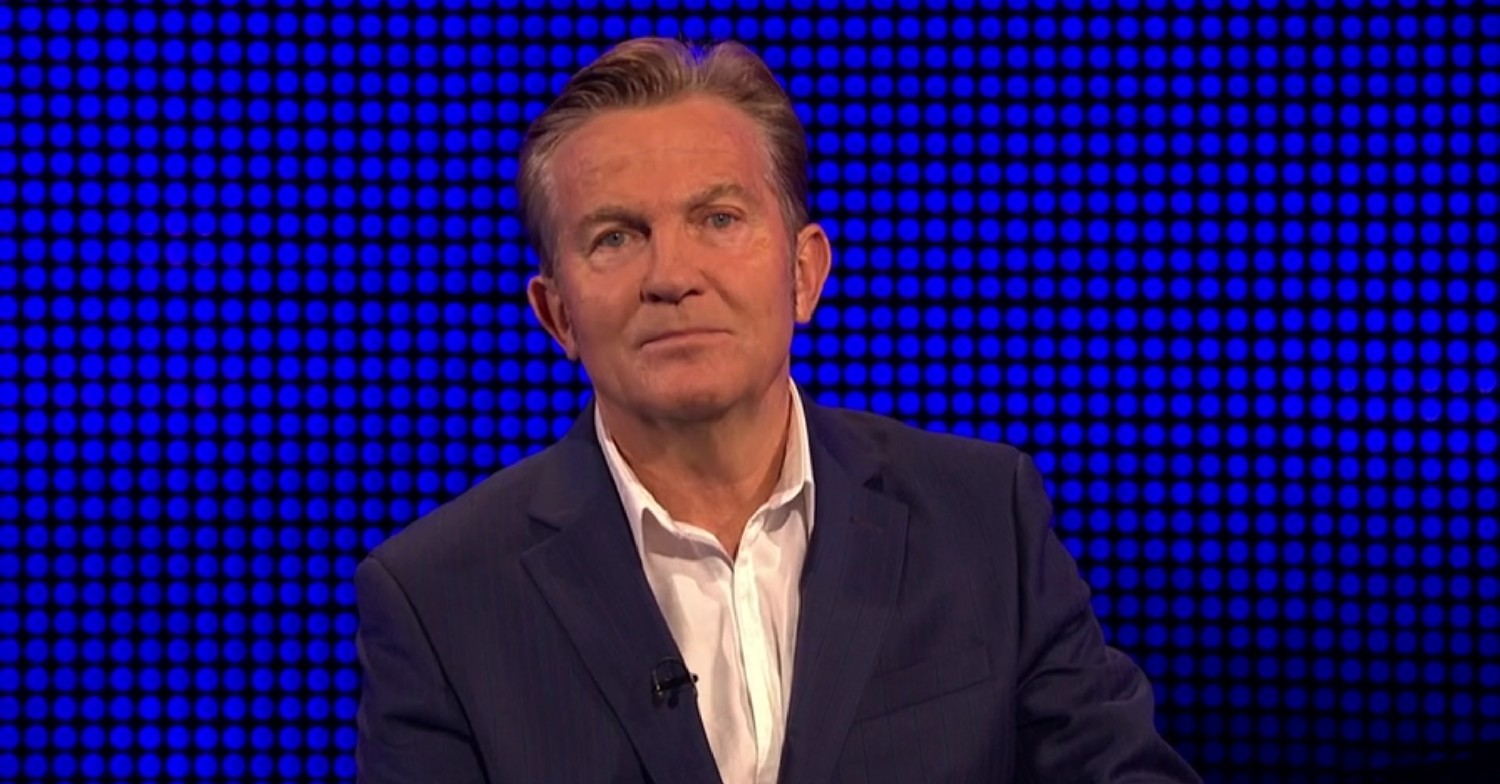 Bradley Walsh pulling a puzzled face on The Chase