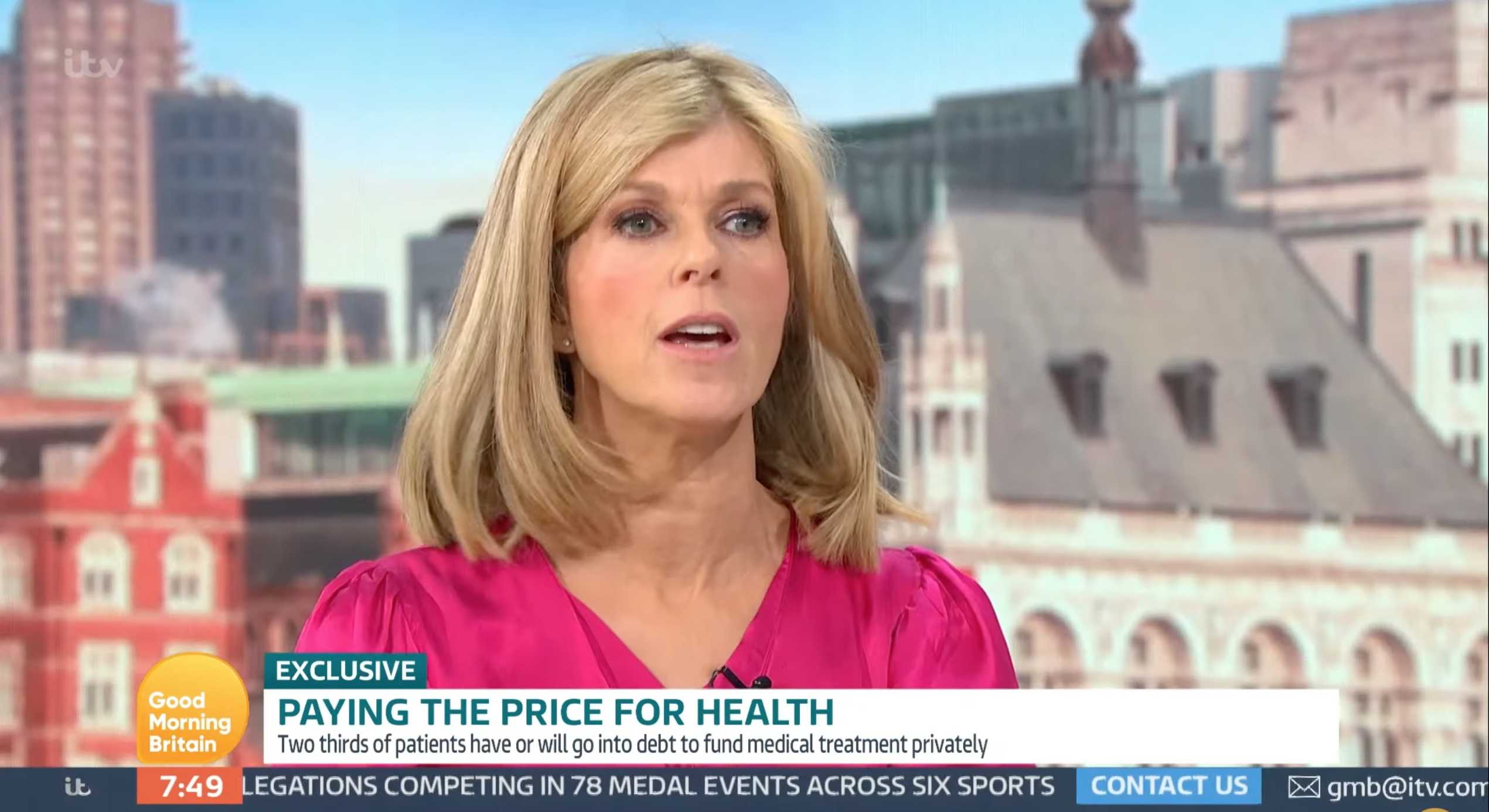 Kate Garraway presenting GMB