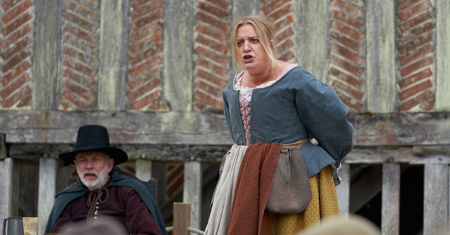 Tim Key and Daisy May Cooper in The Witchfinder