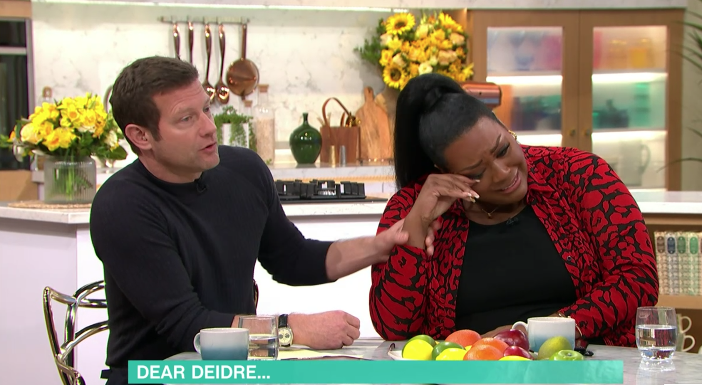 Alison Hammond with Dermot on This Morning