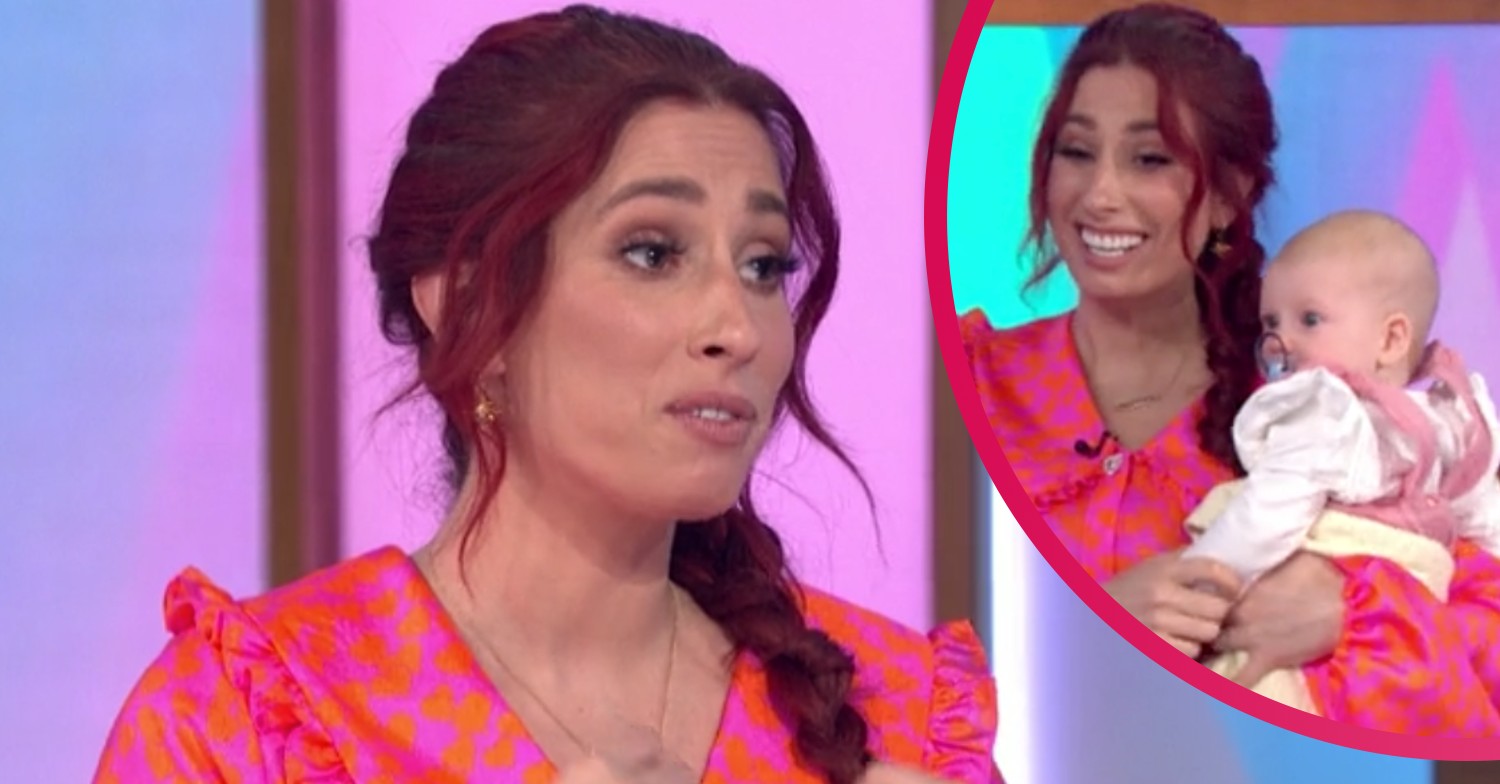 Stacey Solomon with baby Rose on Loose Women