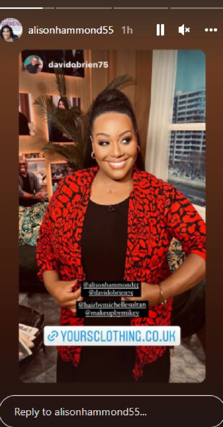 This Morning presenter Alison Hammond