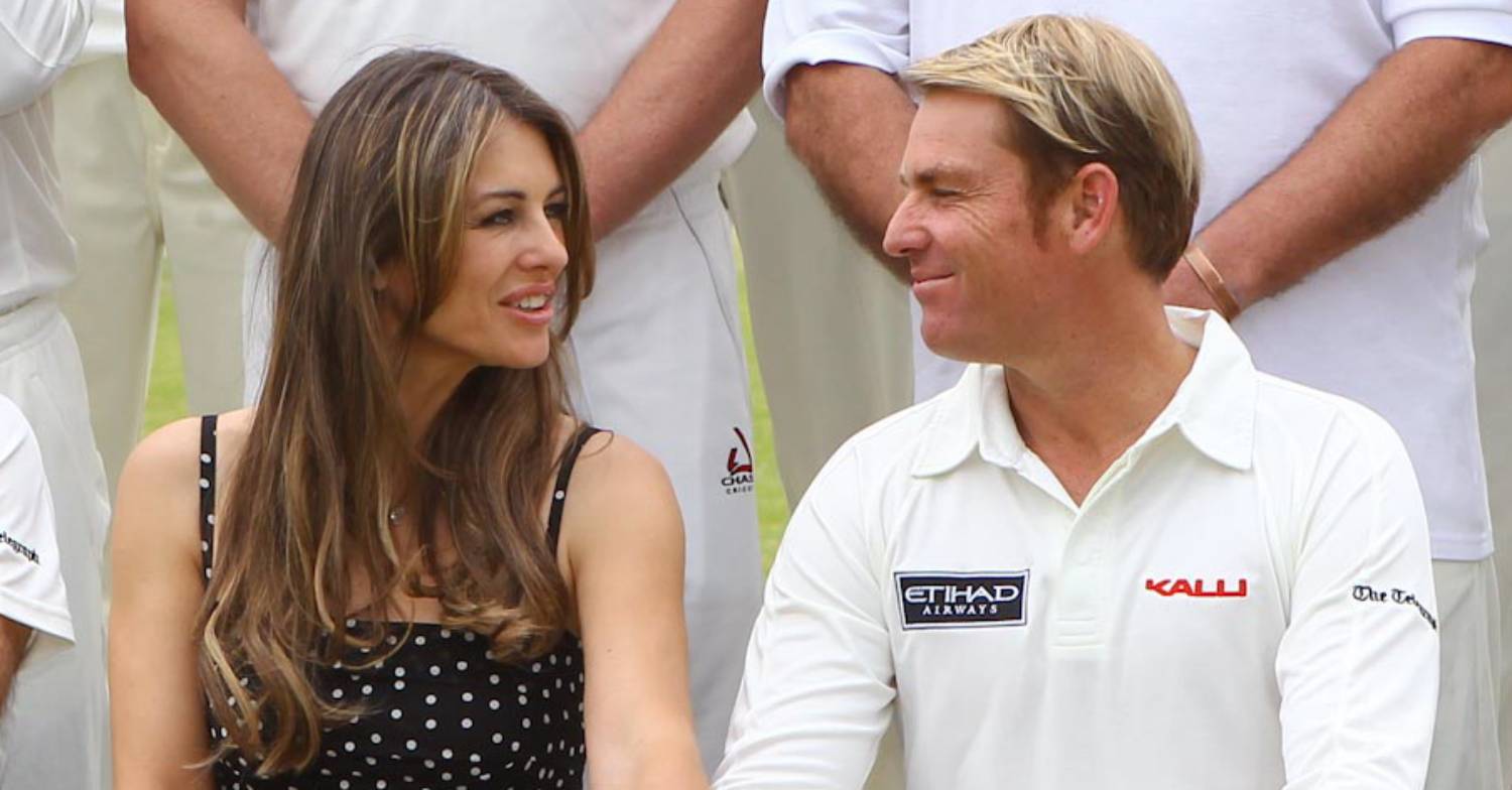 Cricket legend Shane Warne was previously in a relationship with Elizabeth Hurley