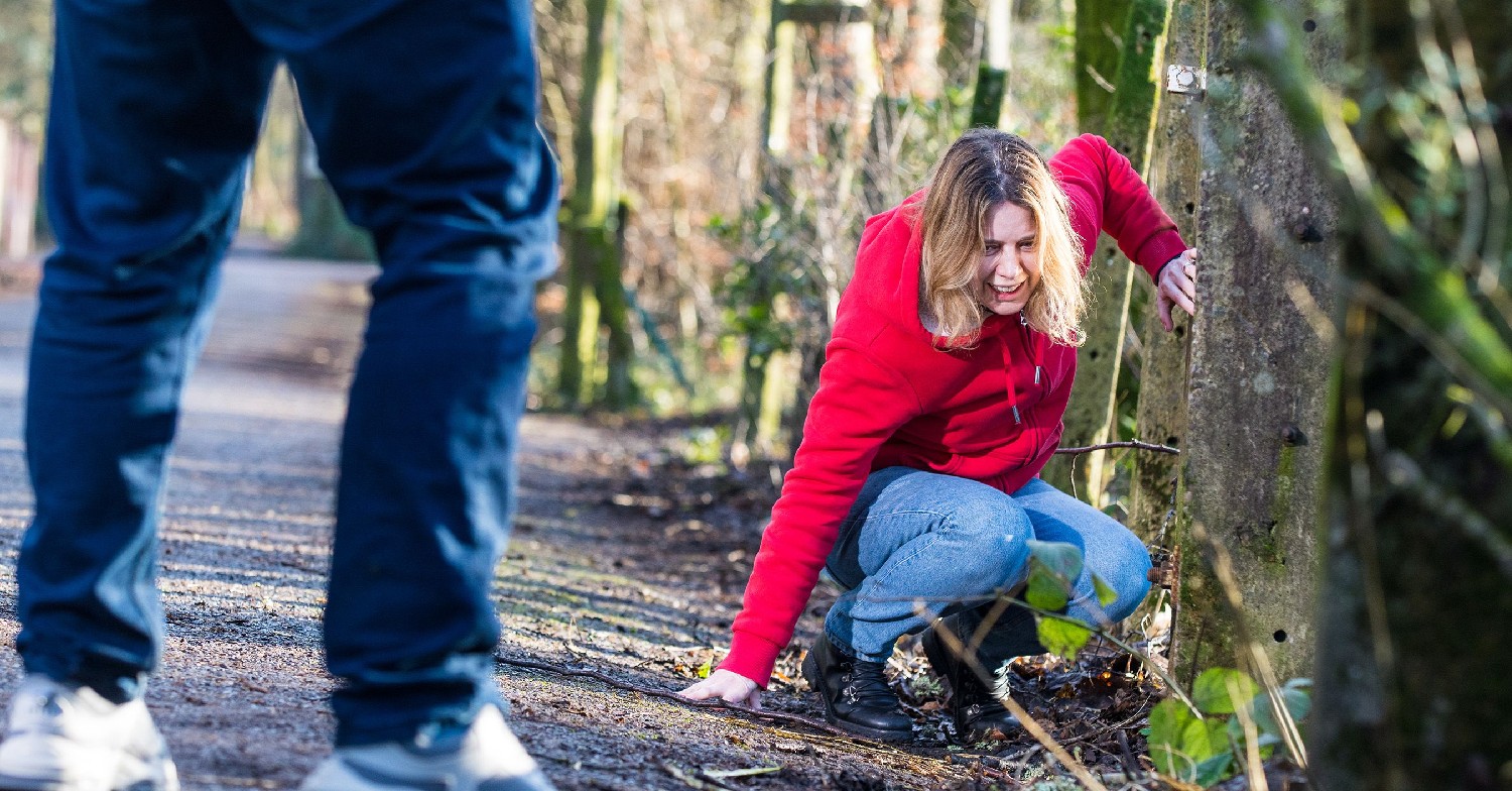 Coronation Street's Abi in danger (Credit: ITV)