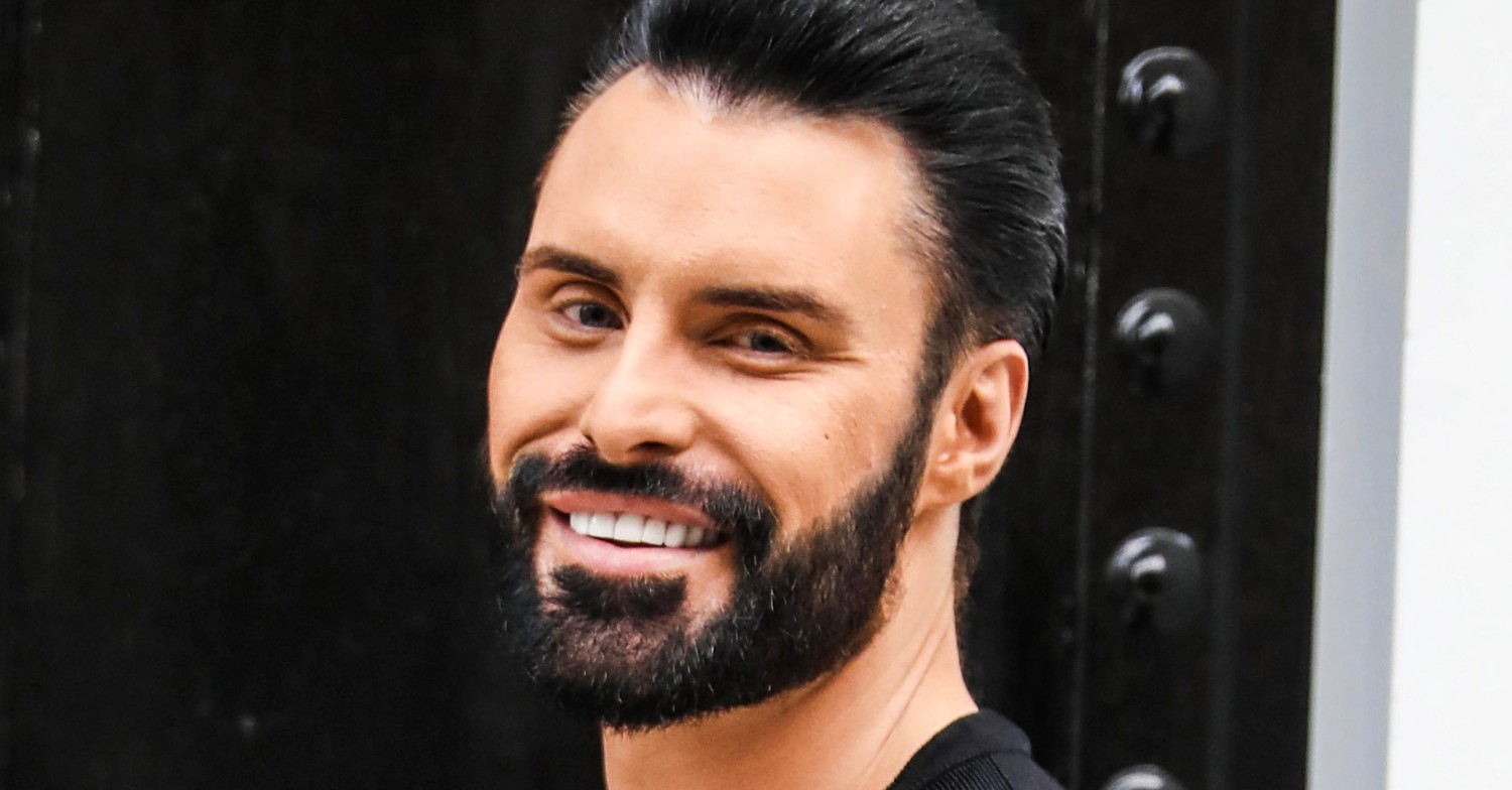 Rylan Clark smiling in a close up photo