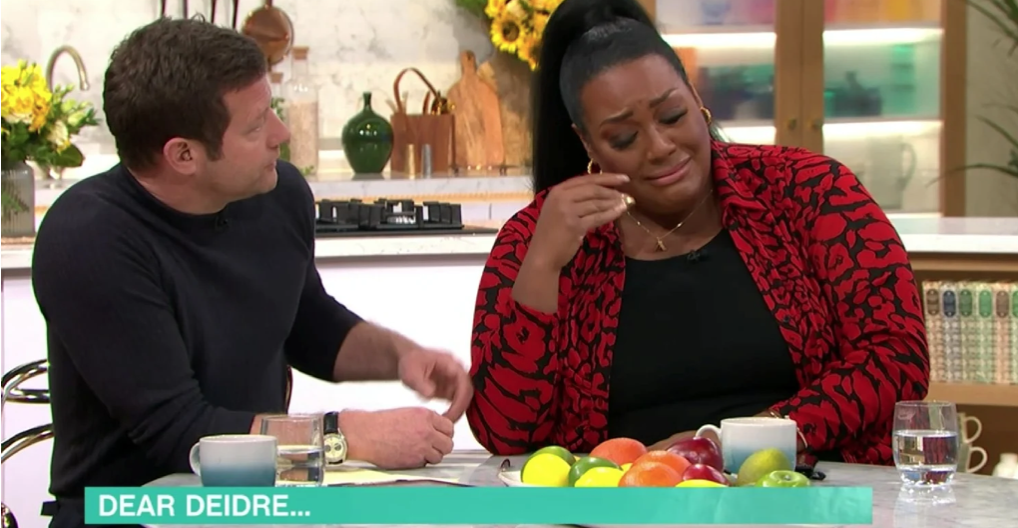 Alison on ITV show This Morning crying