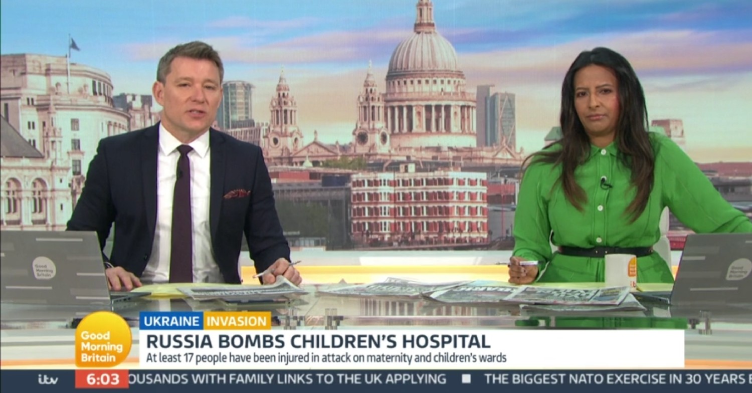 ranvir singh and ben shephard on good morning britain today