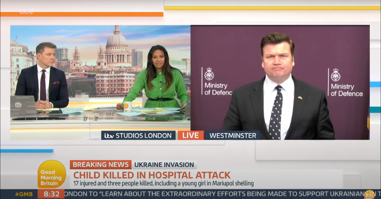 ranvir singh, ben shephard, james heappey on good morning britain today