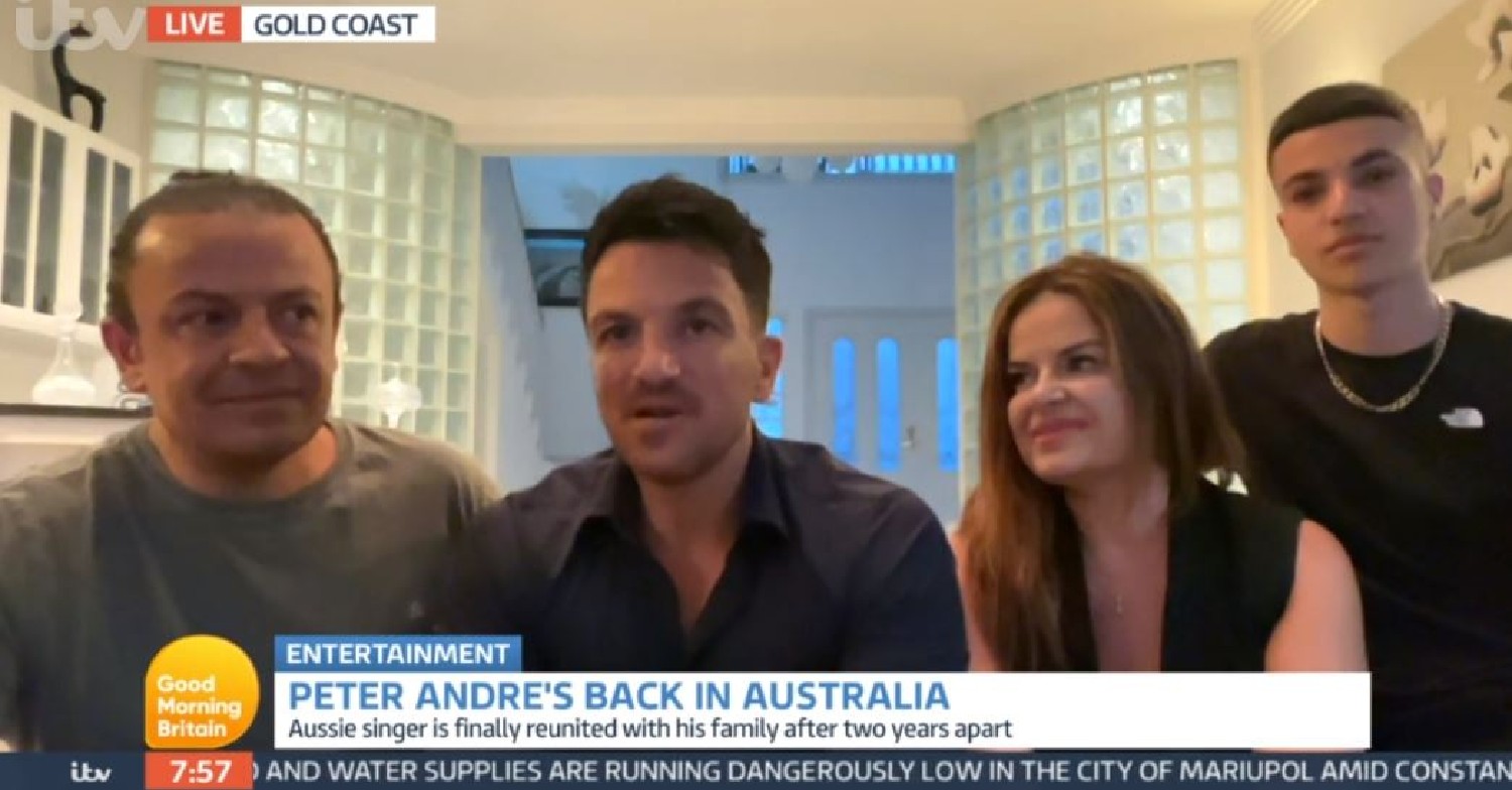 Peter Andre and siblings on GMB