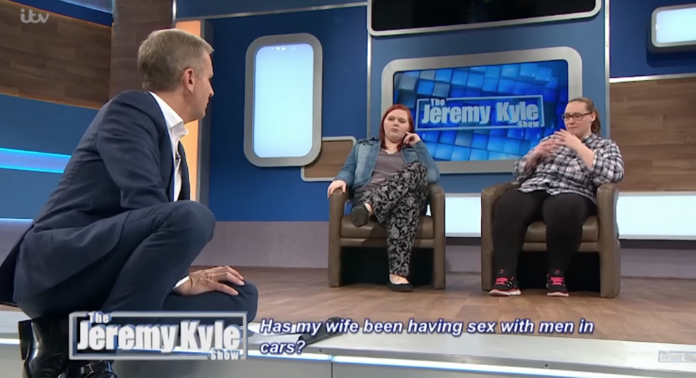 Jeremy Kyle on his show with guests