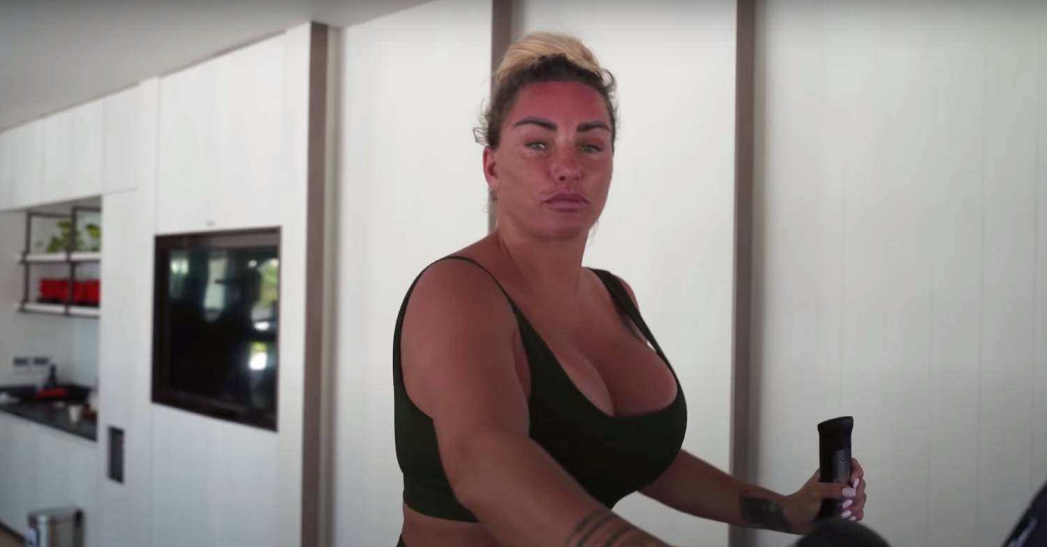 Katie tries to get back into the swing of her exercise regime