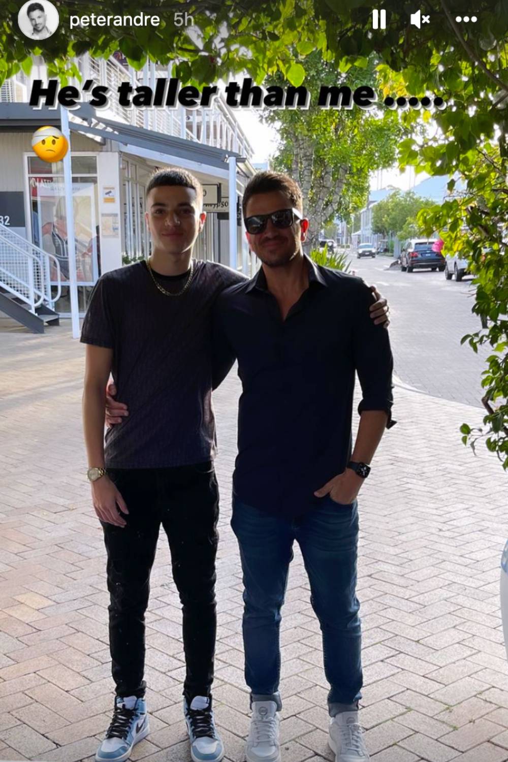 Peter Andre with his son Junior