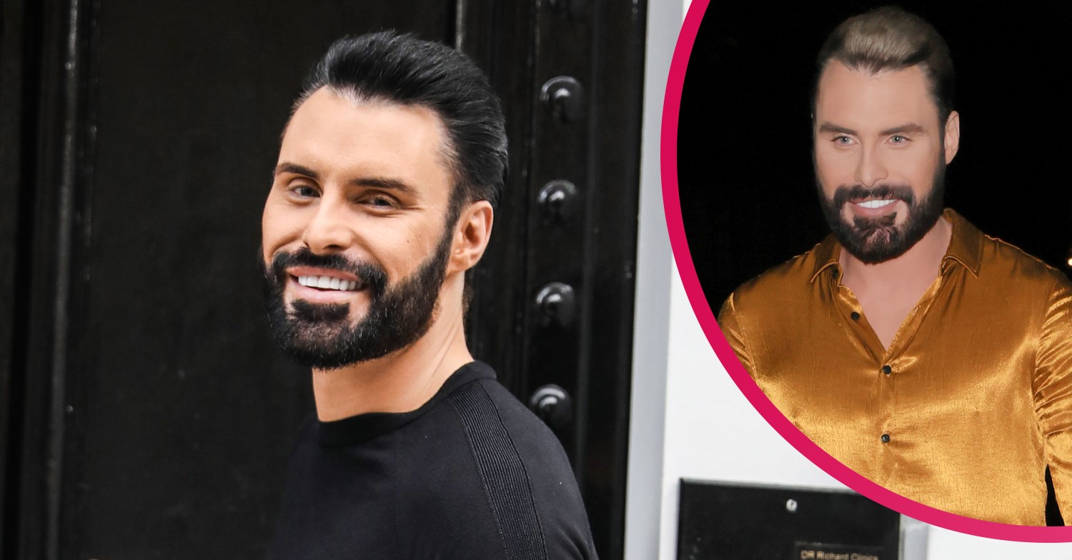 Rylan Clark smiling at the camera