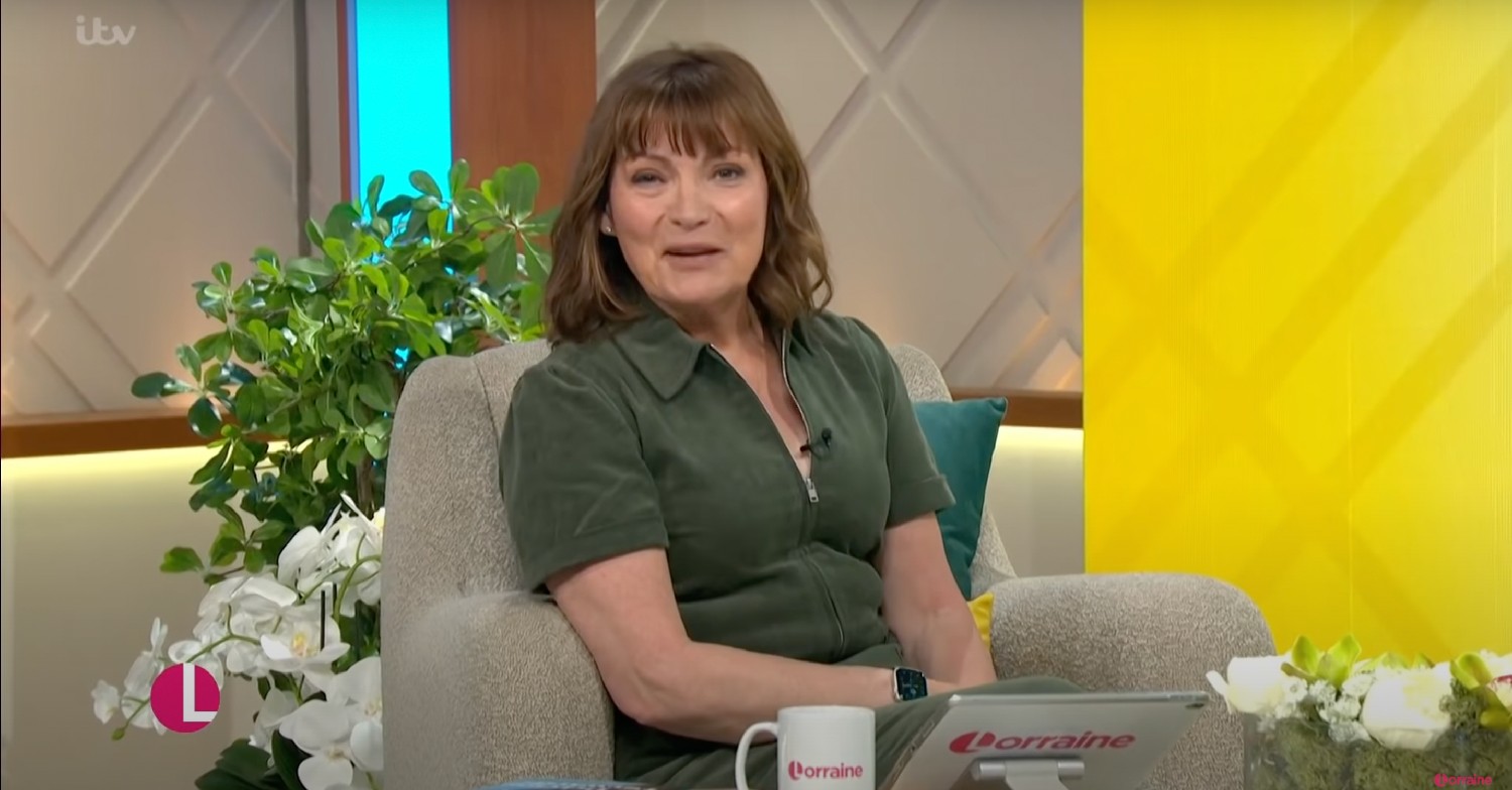 Lorraine Kelly in a green jumpsuit on Lorraine