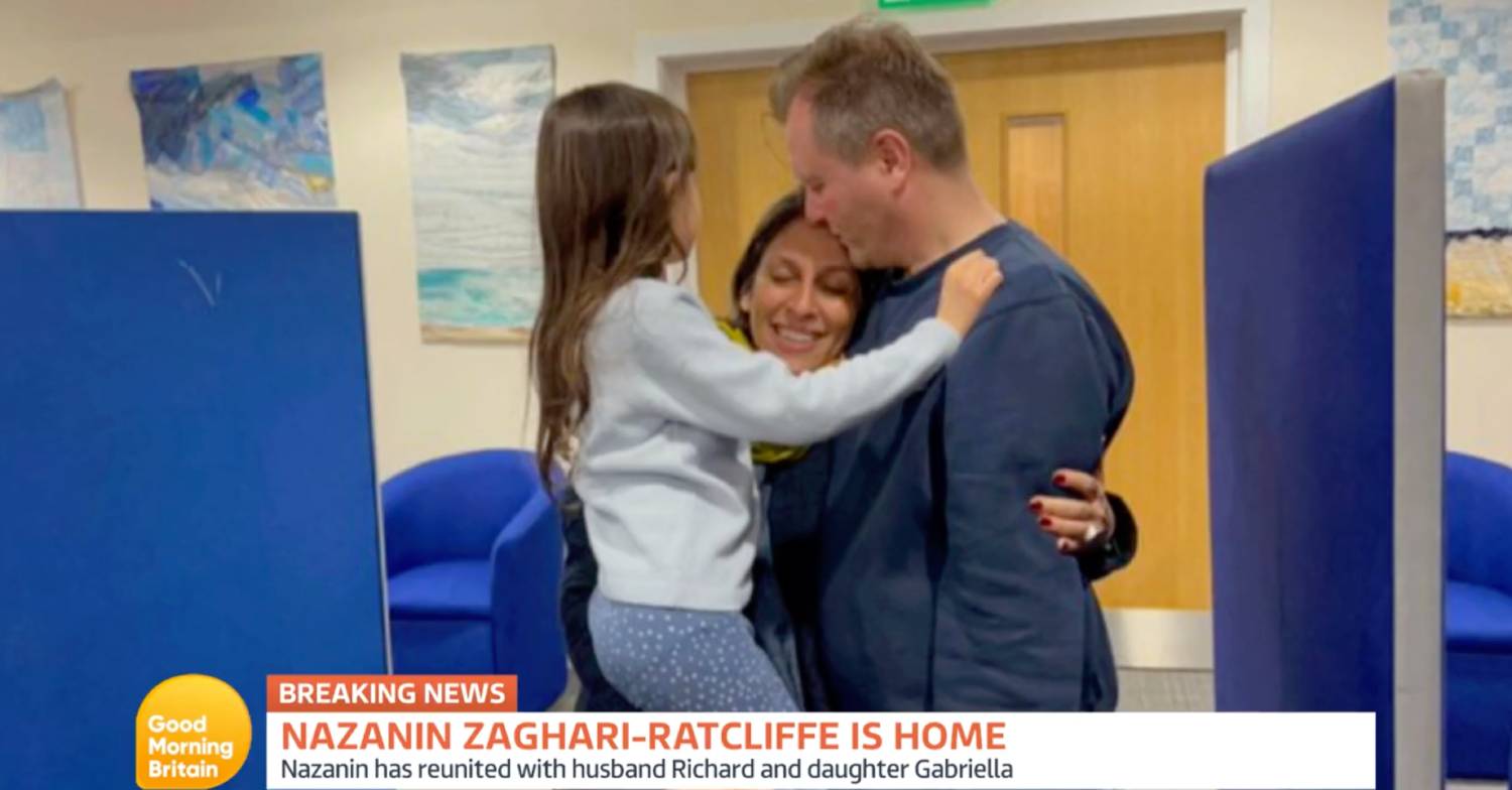 Nazanin, Richard and Gabriella enjoy a very special moment together