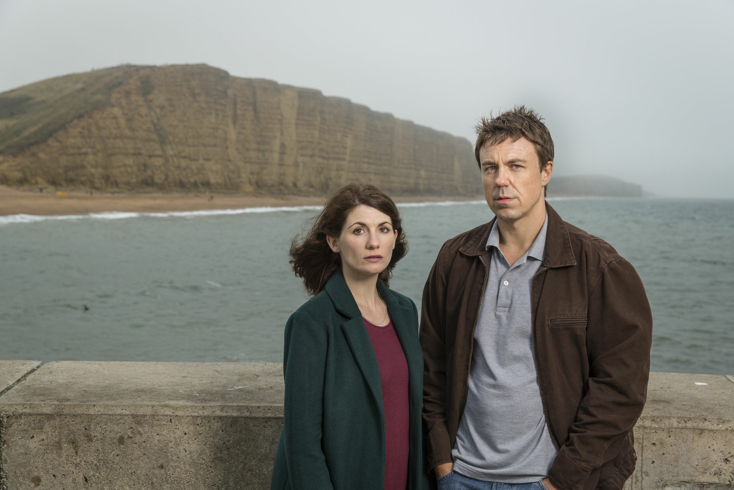 Andrew Buchan with Jodie Whittaker in Broadchurch