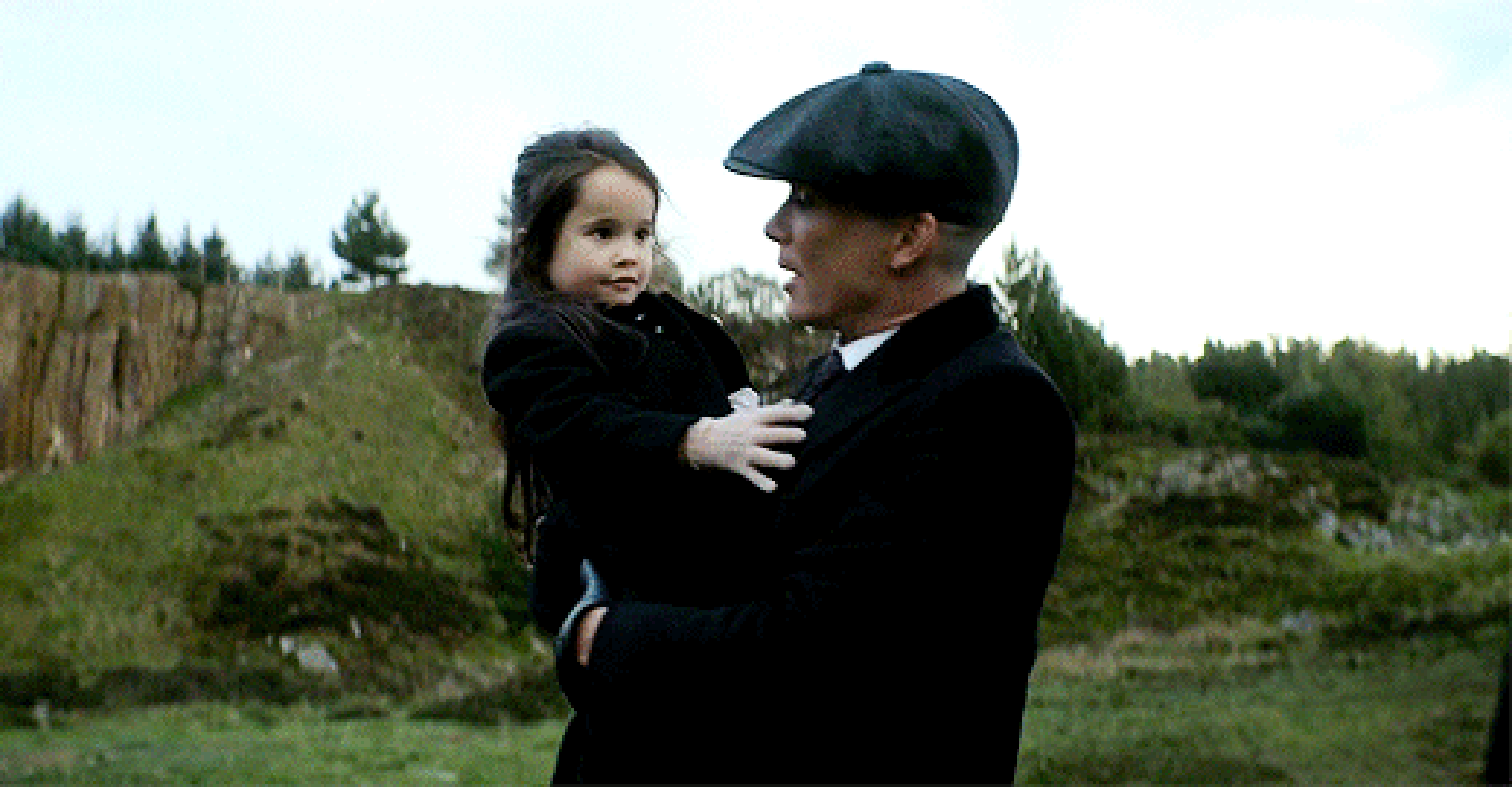 Tommy Shelby with daughter Ruby 