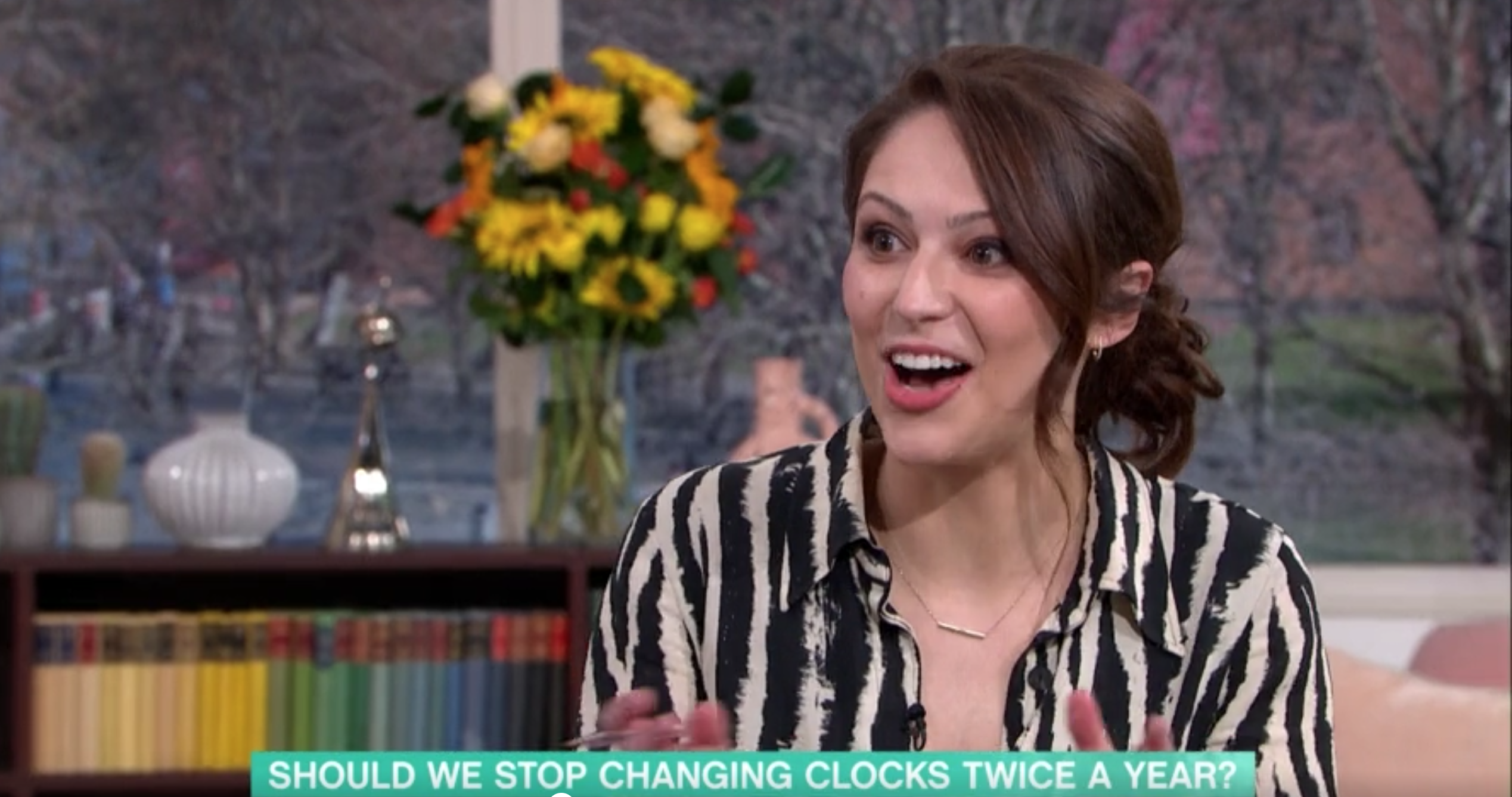 Nicola Thorp laughing on This Morning