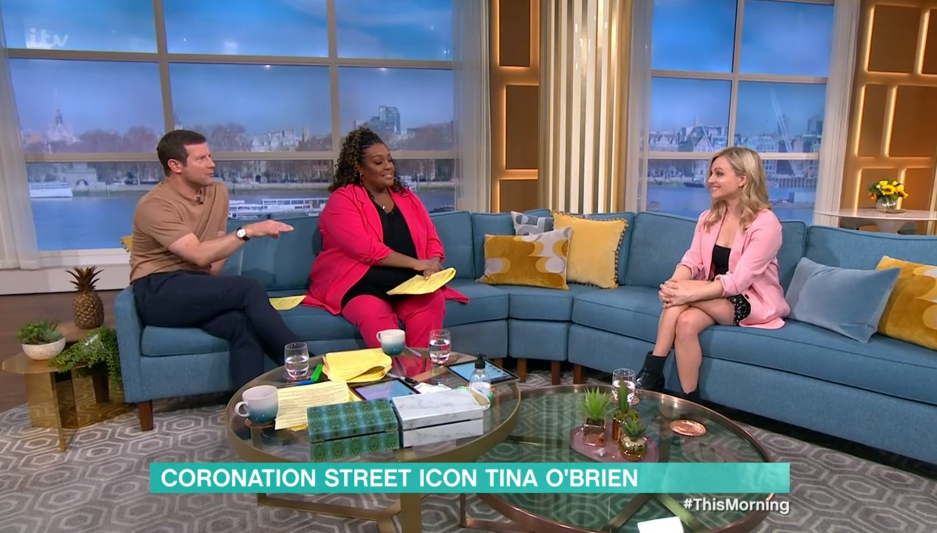Dermot O'Leary and Alison Hammond talk to Corrie star Tina O'Brien on This Morning