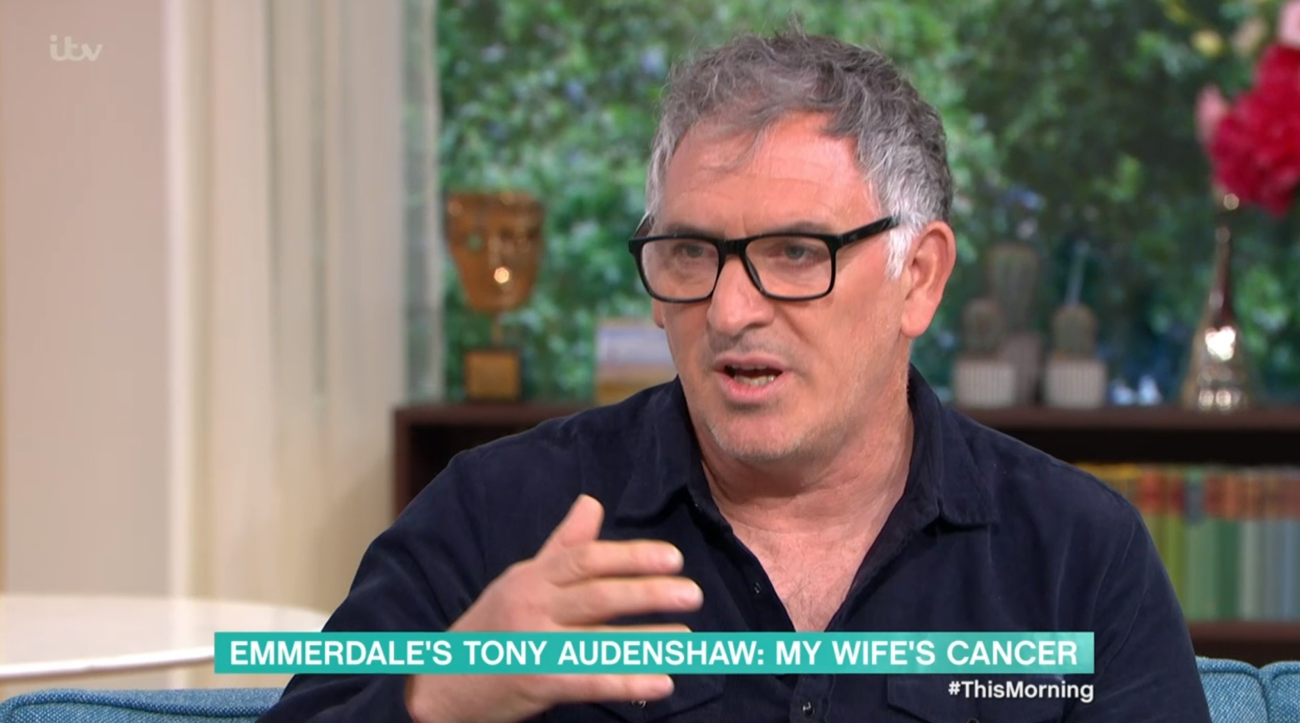 Tony Audenshaw looks serious talking about his wife on This Morning