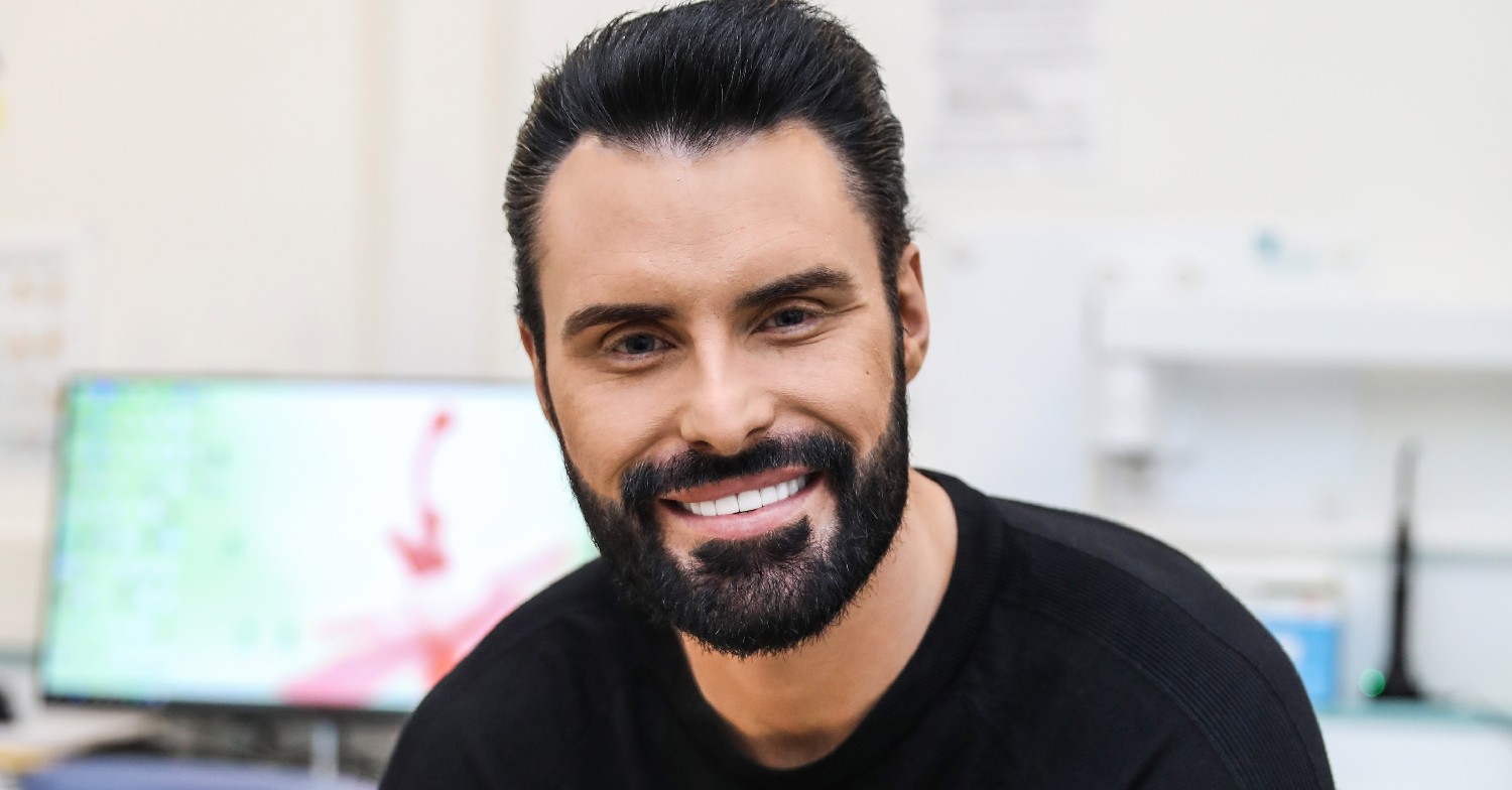 Rylan Clark smiling for the camera 