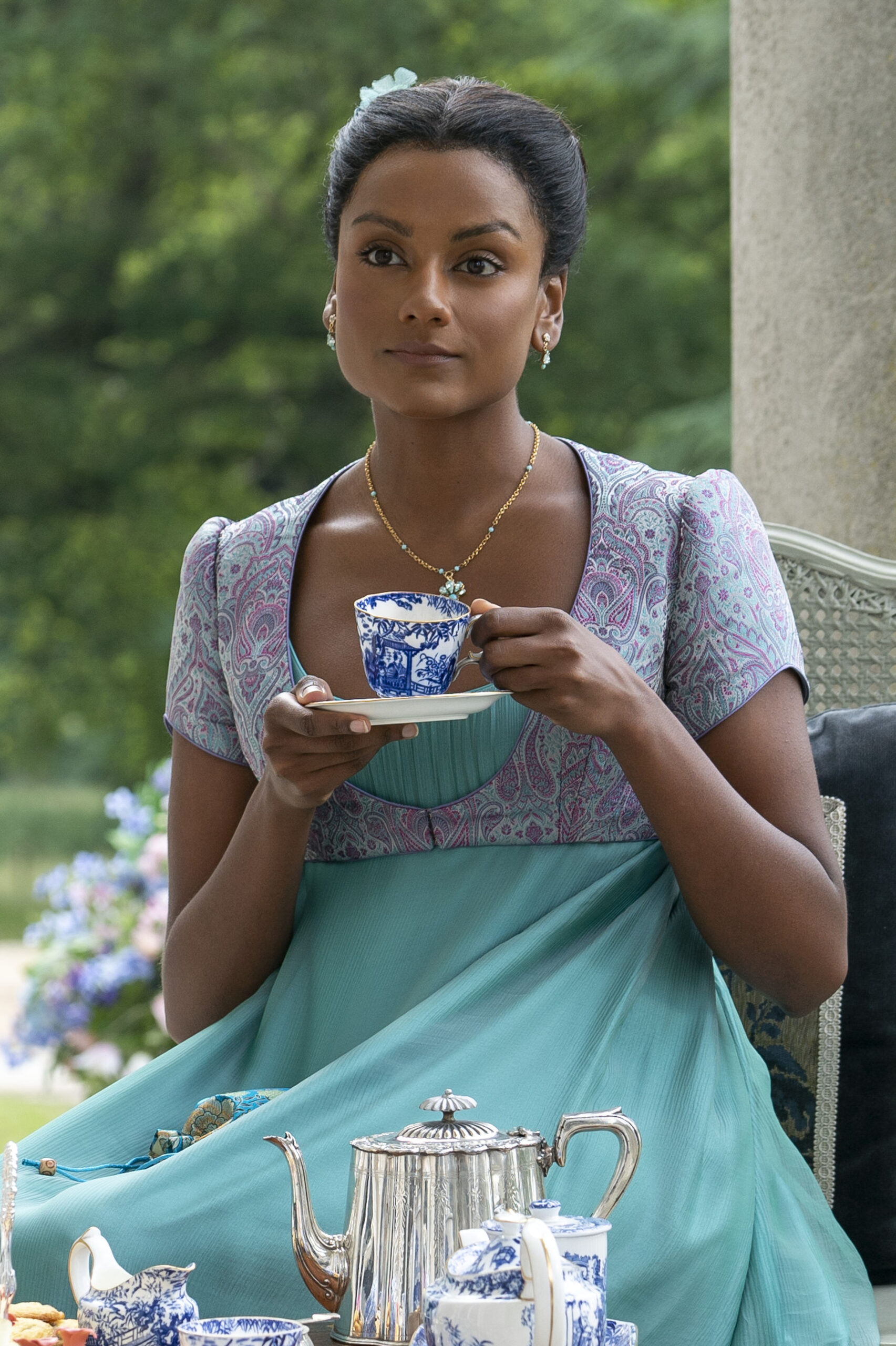 Kate Sharma drinking tea