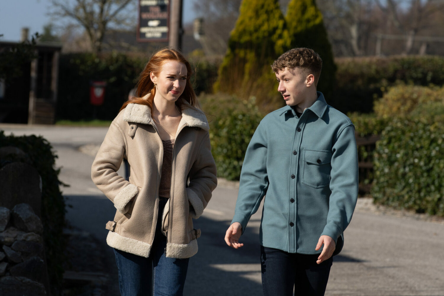 Chloe has her spirits lifted by Noah in Emmerdale