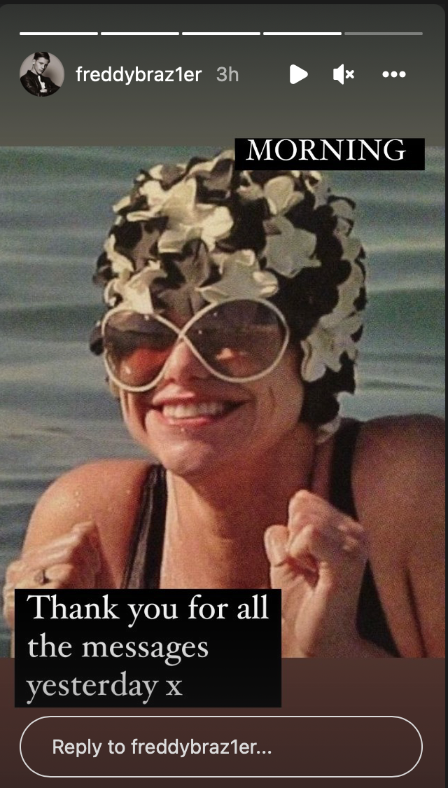 Jade Goody swimming in the se