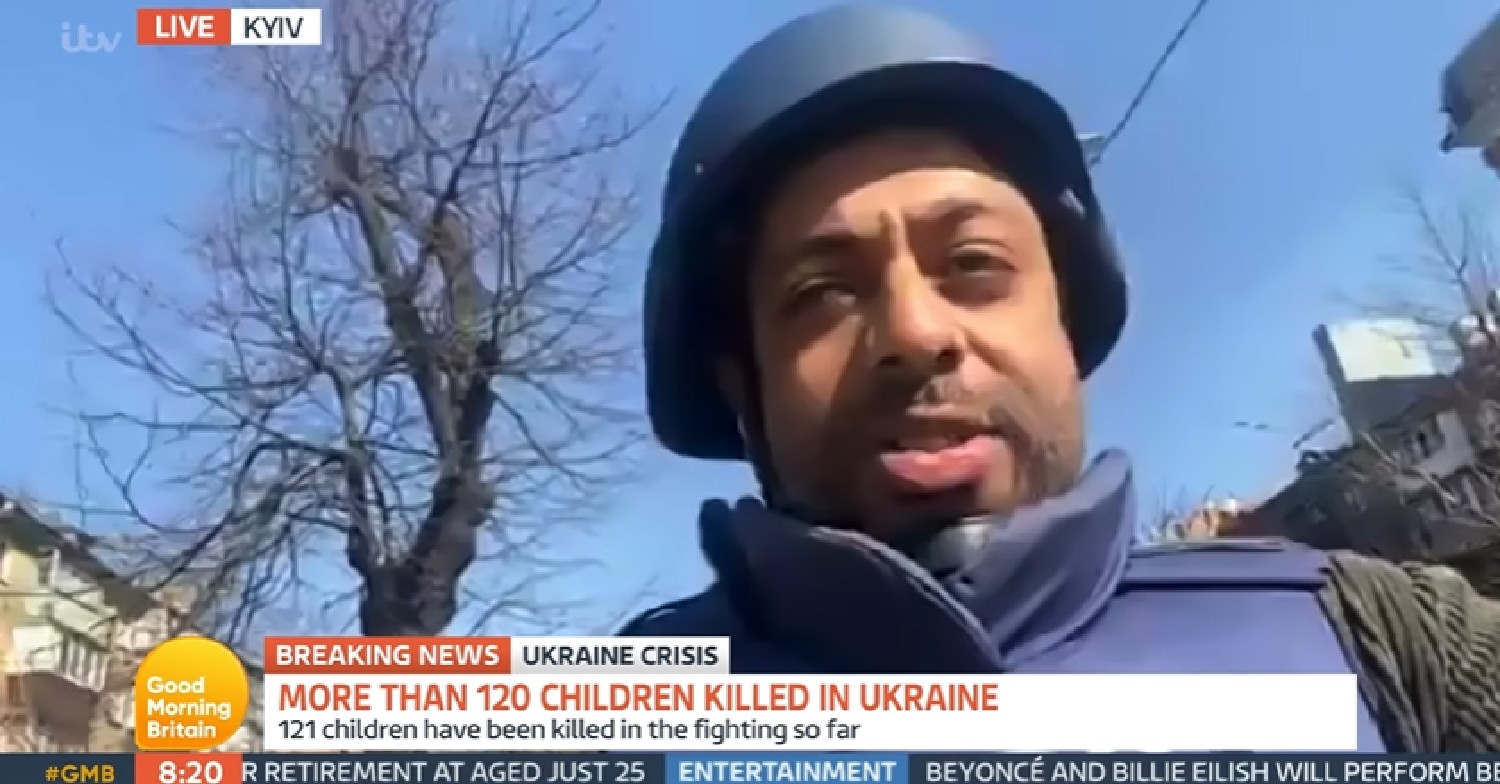 Rohit reporting from Ukraine on GMB today