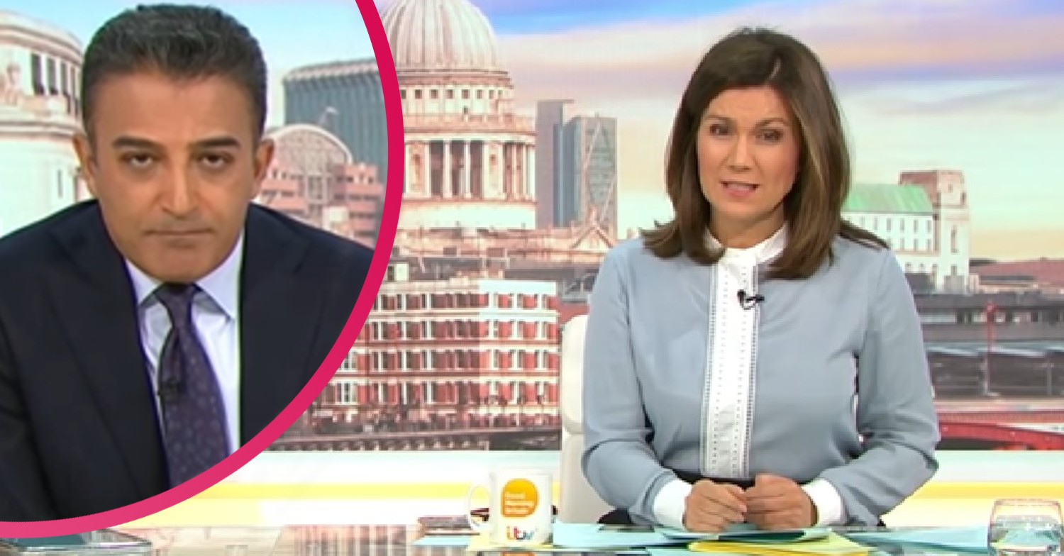 Adil Ray and Susanna Reid on GMB today
