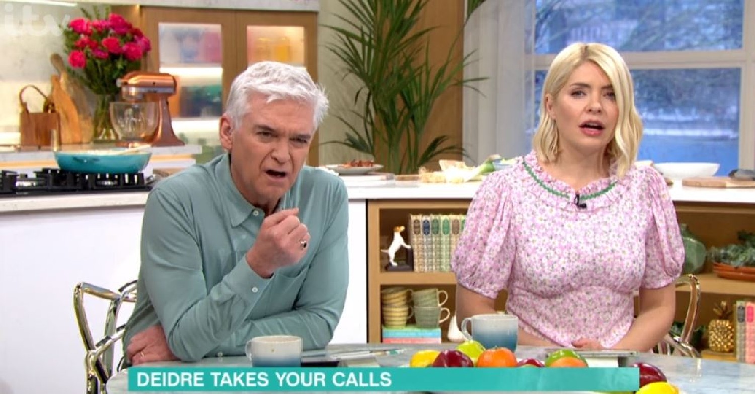 Phillip Schofield and Holly Willoughby on This Morning with Deidre