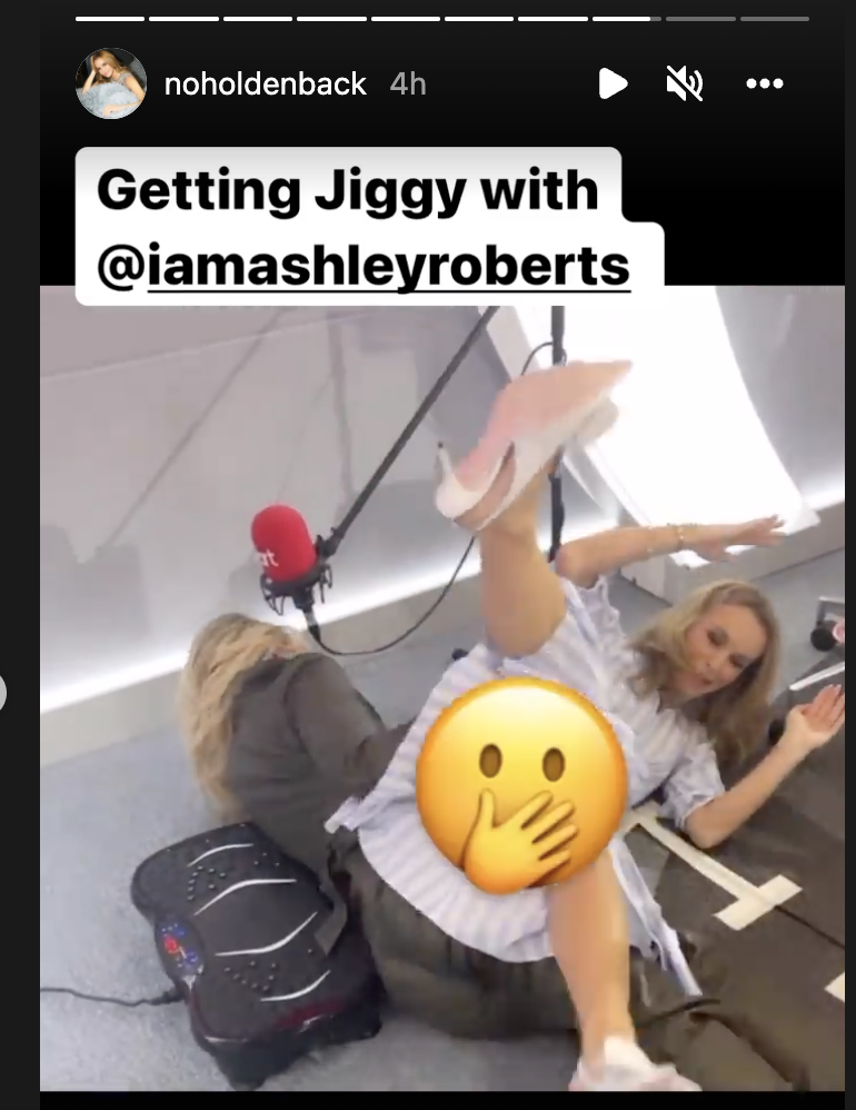 Amanda Holden flashes knickers on Instagram