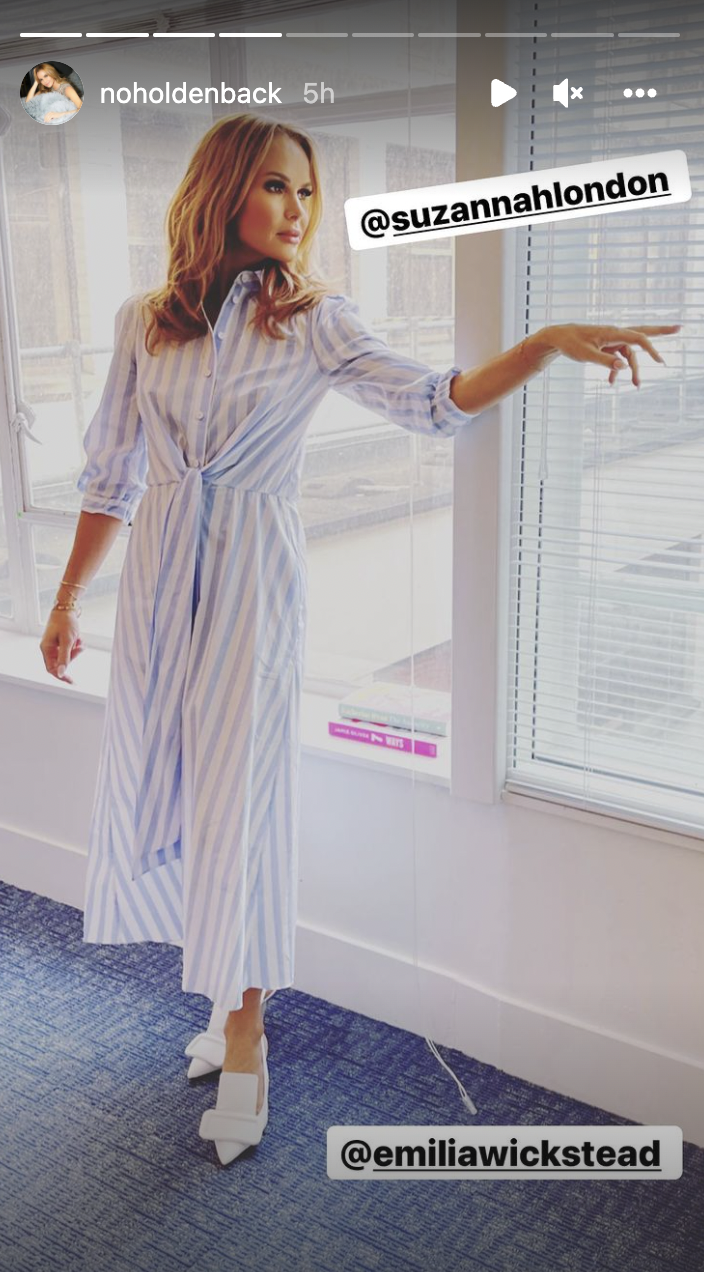 Amanda Holden poses on Instagram