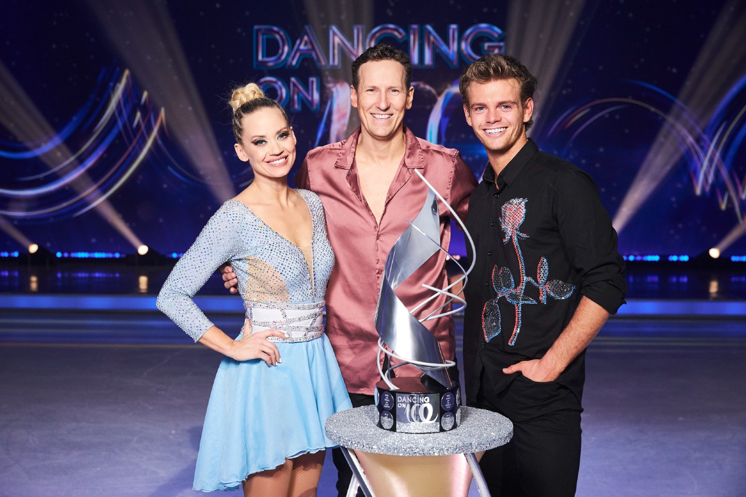 Dancing On Ice finalists Kimberly Wyatt, Brendan Cole and Regan Gascoigne
