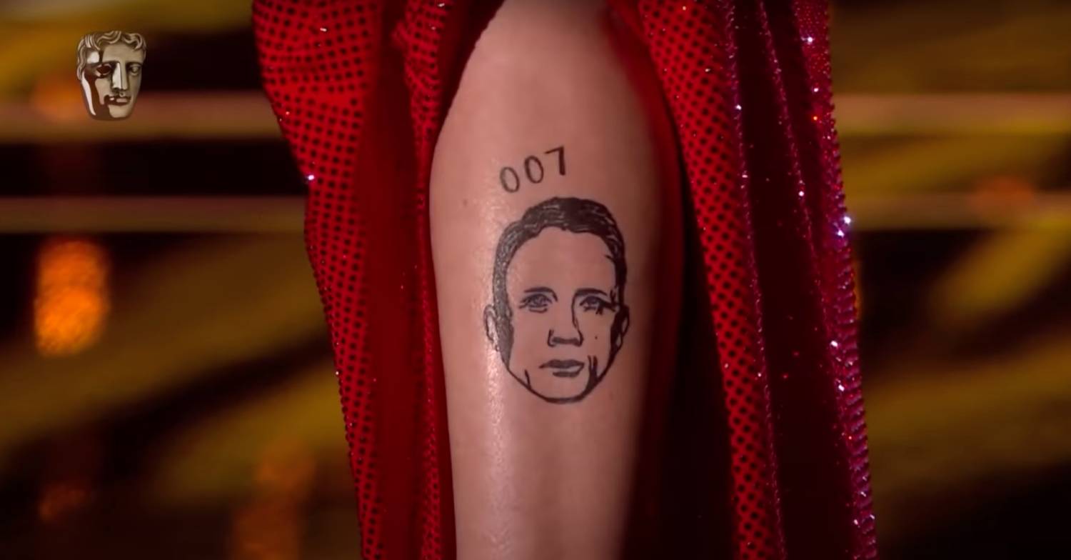 Rebel shows off her Bond tatt at BAFTAs