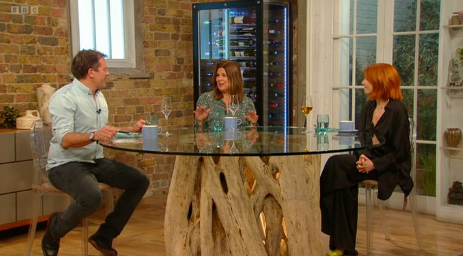 Stacey Dooley's blouse looked open on Saturday Kitchen (Credit: BBC)